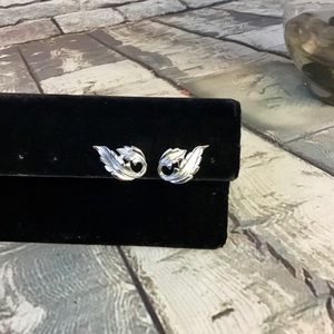 3/$20 Signed Vtg Coro Clip On Silver Toned Earrings